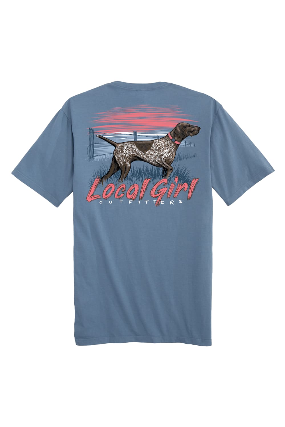 Local Girl GSP Sunset T-Shirt for Women in Slate Blue