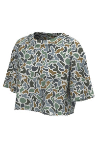 Local Girl Youth Boxy Cropped T-Shirt in Bluff Camo