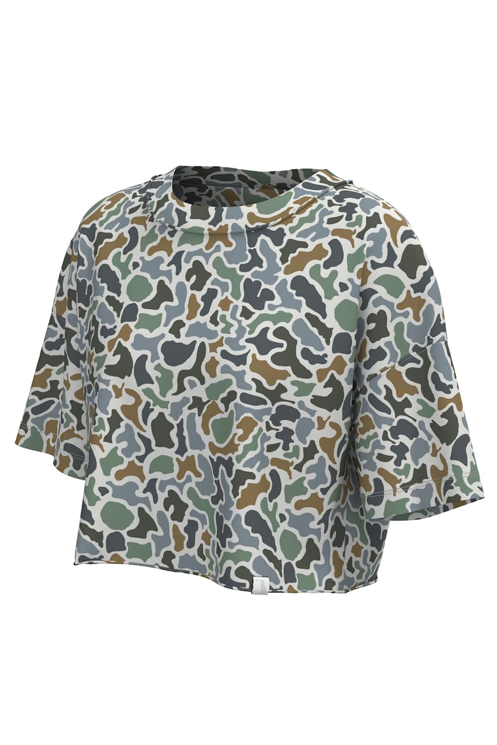 Local Girl Youth Boxy Cropped T-Shirt in Bluff Camo