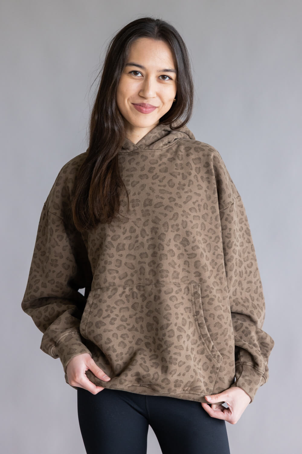 Cotton-collective-Leopard-print-heavyweight-vintage-hoodie-for-women-in-brown-CCHOD475SNW-LEPRD-1