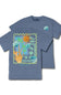 Simply Southern Plus Size Reef Mineral Wash T-Shirt for Girls in Overcast Blue