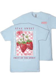 Simply Southern Plus Size Fruit of the Spirit T-Shirt for Women in Ice