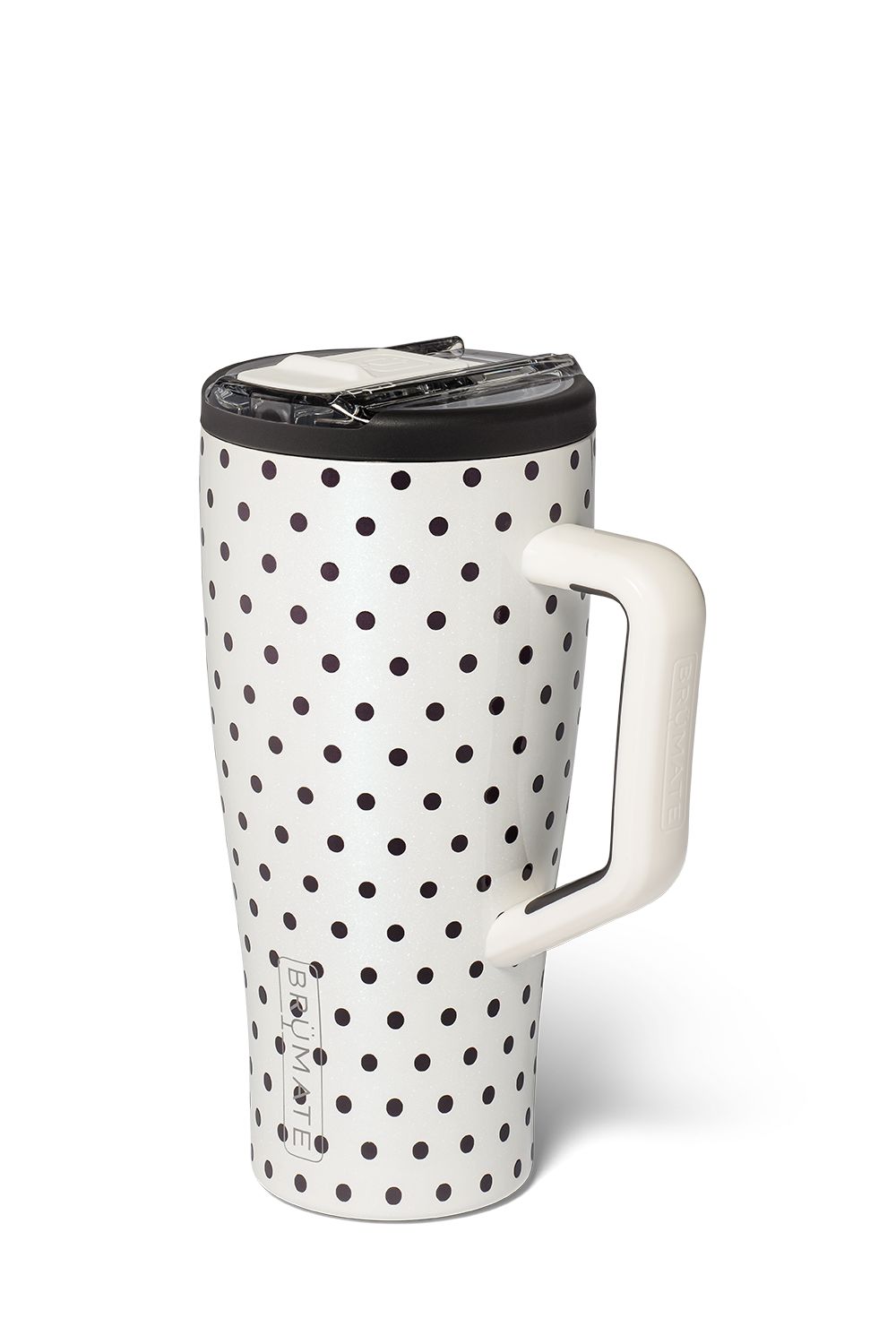 BruMate Era Flip 30 oz Tumbler in Polka Pearl | DWEF30PKP-WHITE DOT