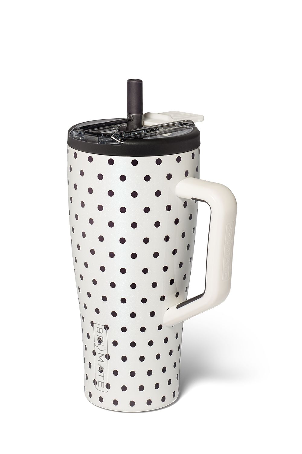 BruMate Era Flip 30 oz Tumbler in Polka Pearl | DWEF30PKP-WHITE DOT