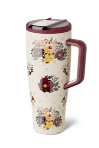 floral brumate tumbler on white paper 