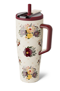 floral brumate tumbler on white paper 
