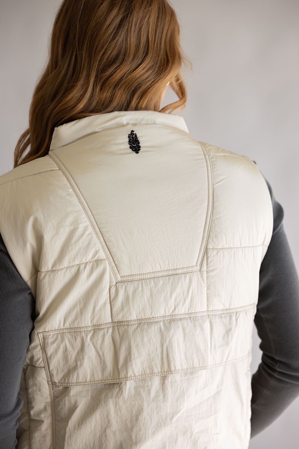 FP Movement On The Move Packable Puffer Vest for Women in Muted Beige