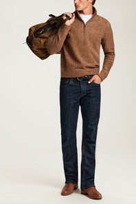 Weatherproof Vintage Terry Grid Quarter Zip for Men in Spanish Brown | F2631965GK-SPANISHBROWN