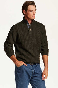 green sweater man wearing 