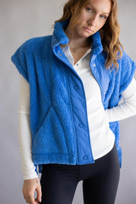 FP Movement Scout It Out Fleece Vest for Women in Light Cobalt