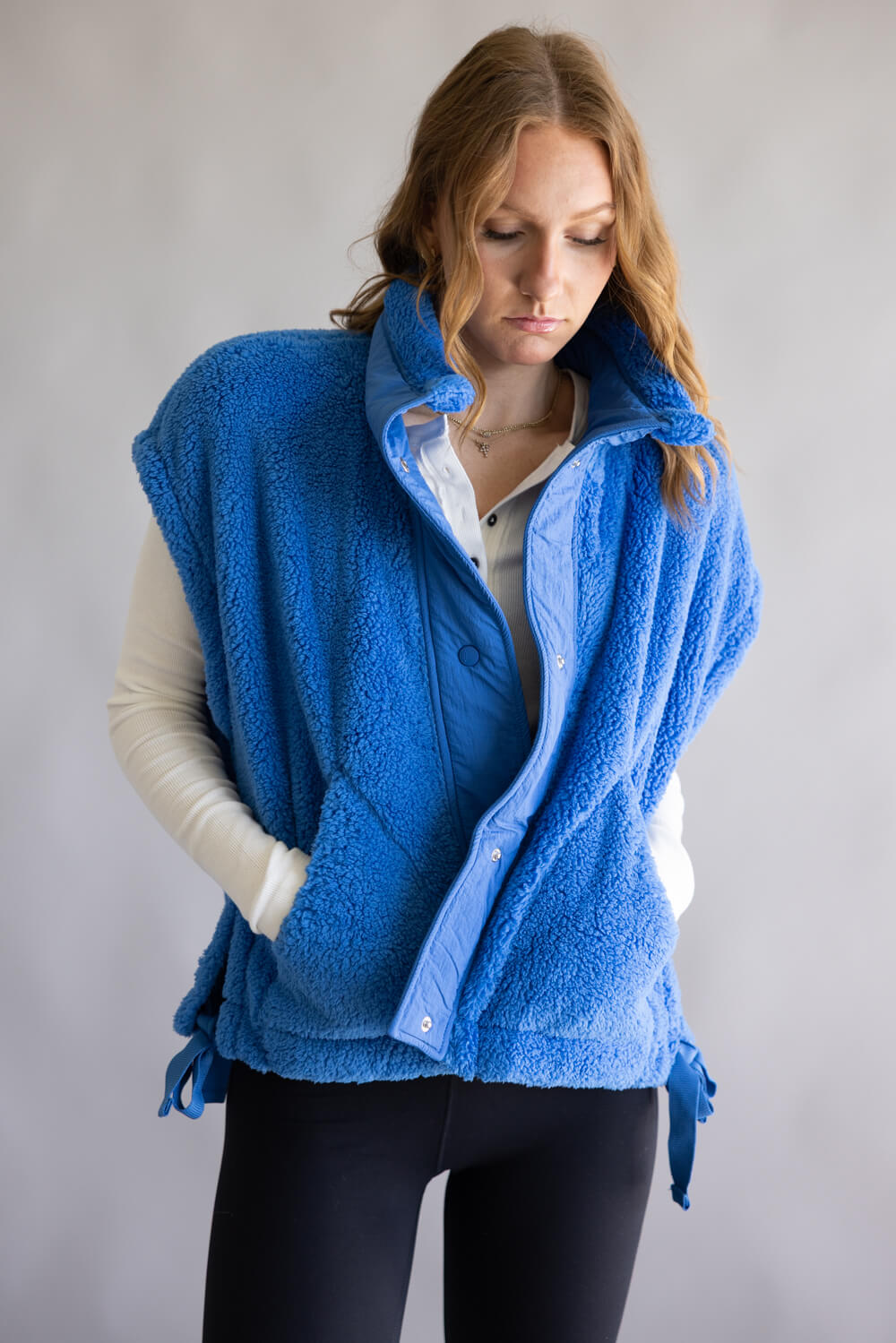 FP Movement Scout It Out Fleece Vest for Women in Light Cobalt