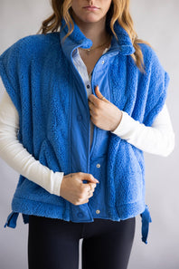 FP Movement Scout It Out Fleece Vest for Women in Light Cobalt