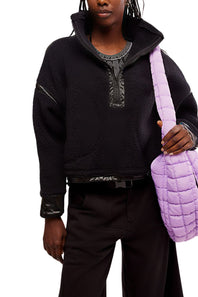 FP Movement Mountain High ½ Zip Fleece for Women in Black Shine