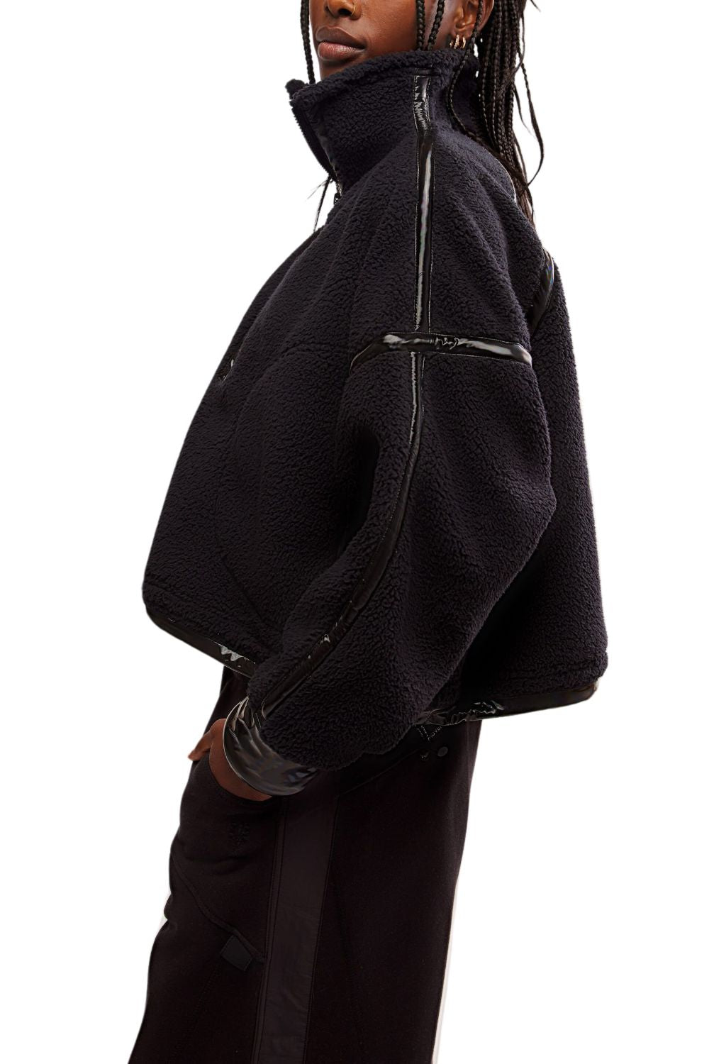 FP Movement Mountain High ½ Zip Fleece for Women in Black Shine