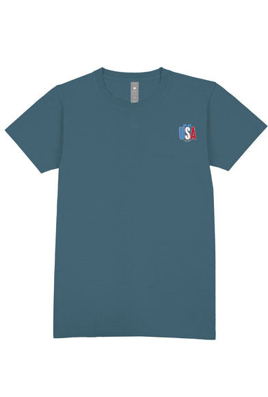 Simply Southern USA Lace T-Shirt for Women in Comet Blue | SS-LACEUSA-COMET