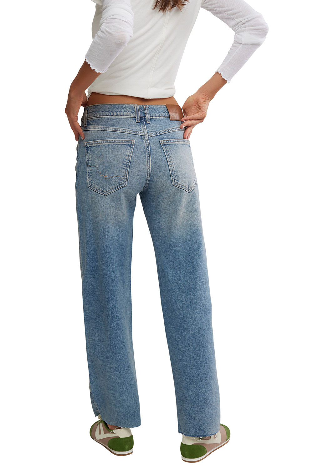 Free People We The Free Risk Taker Mid-Rise Straight Leg Jeans for