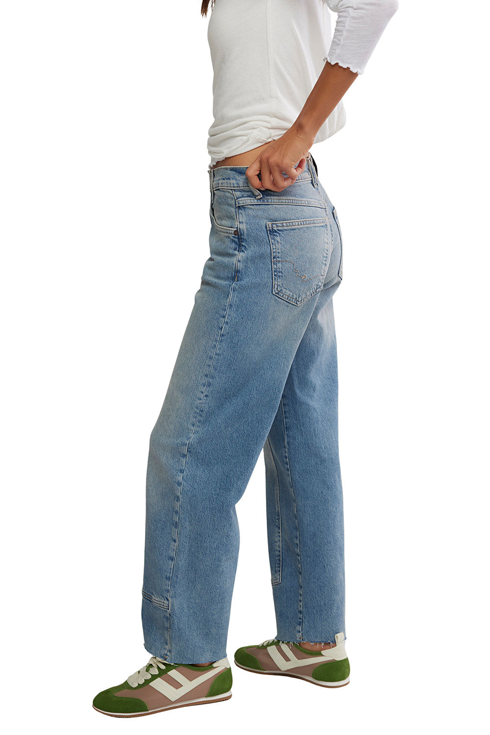 Free People We The Free Risk Taker Mid-Rise Straight Leg Jeans for