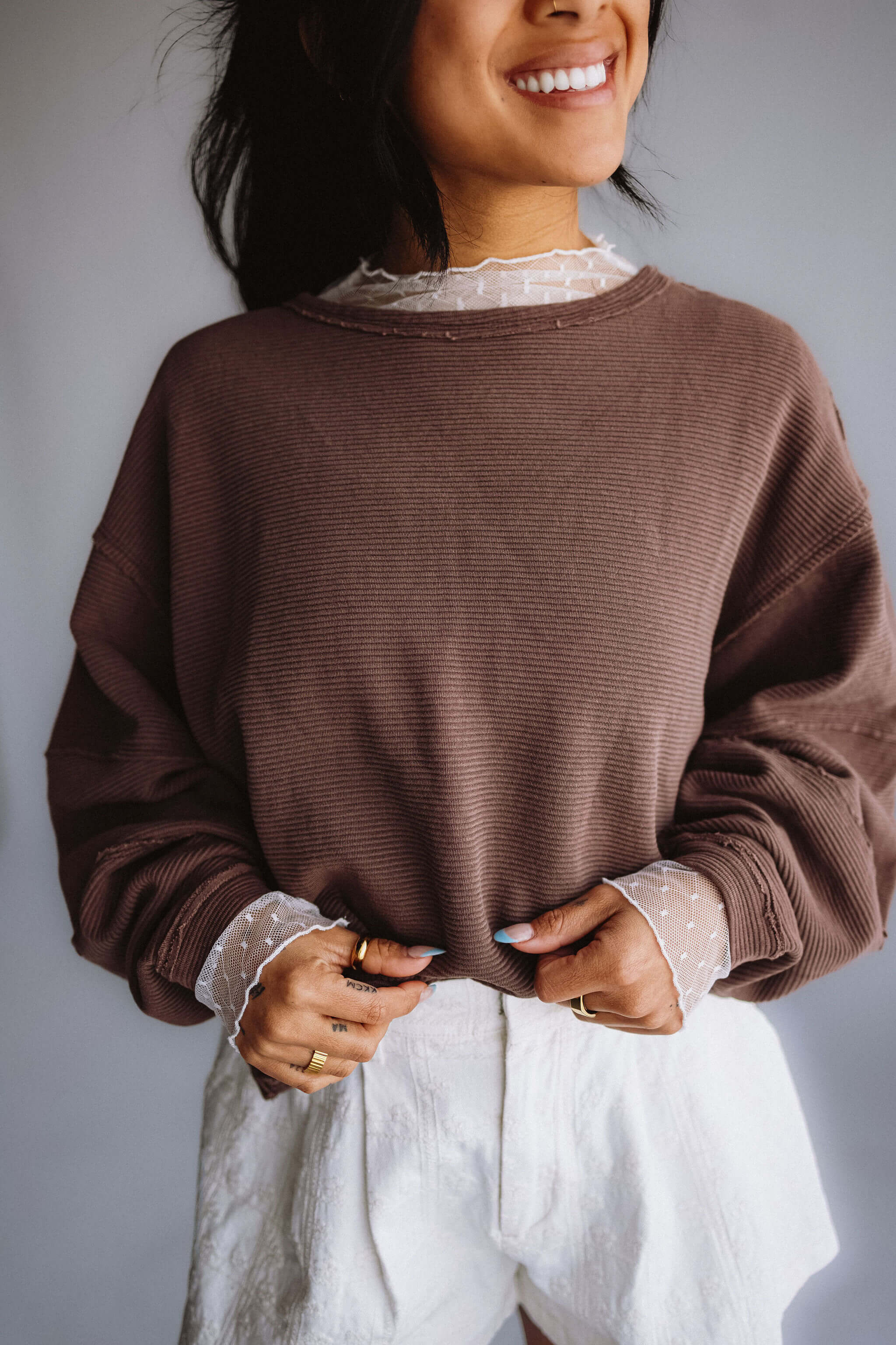 フリーピープル Free People Total Eclipse Tee レディース シャツ トップス French Chocolate Free People We The Free Total Eclipse Tee for Women in