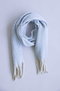  Free People Winter Chill Blanket Scarf for Women in Blue