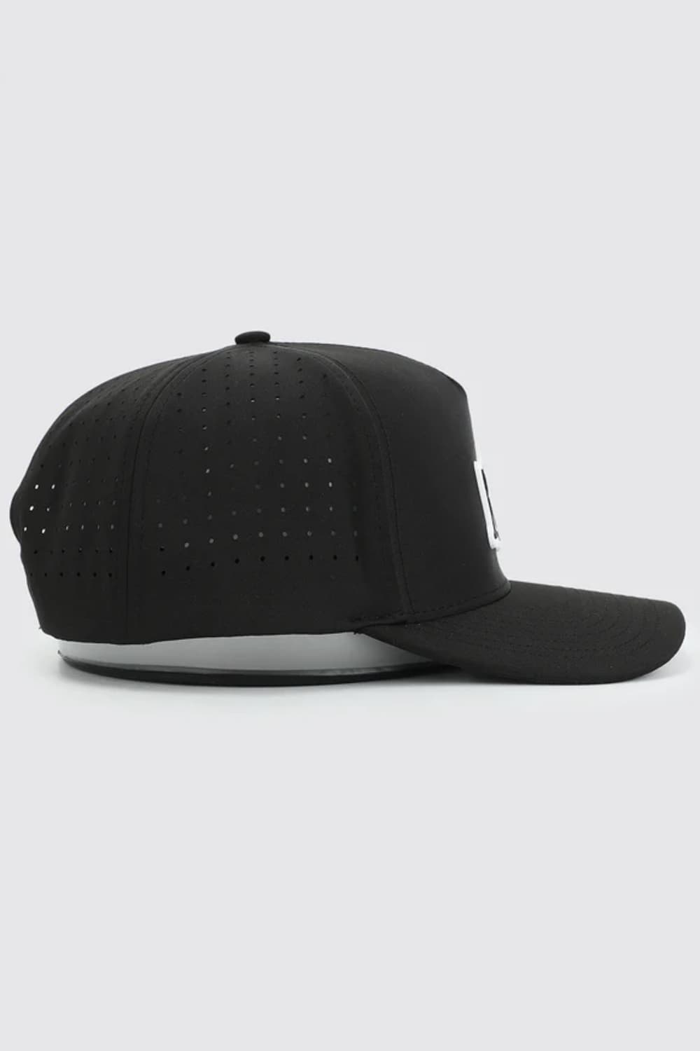 Black baseball cap on a white background