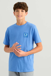 Huk Rising T-Shirt for Boys in Blue