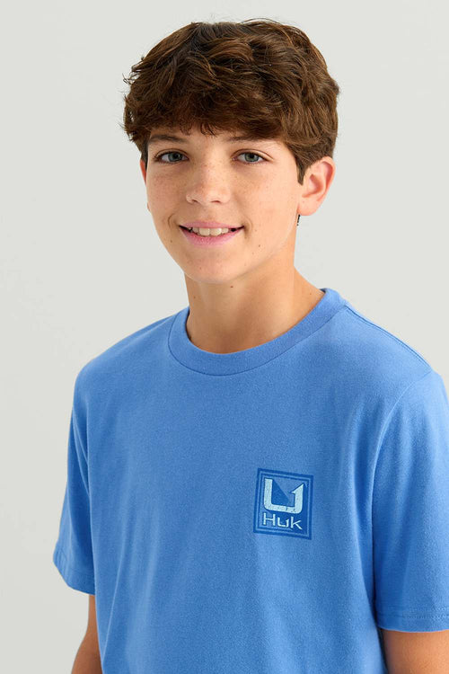 Huk Rising T-Shirt for Boys in Blue