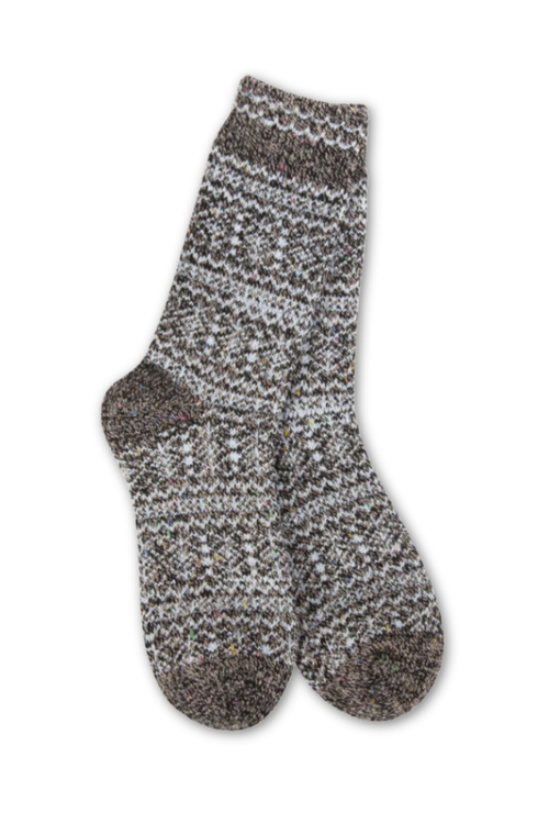 World's Softest Holiday Confetti Crew Socks for Women in Blue Dark Confetti