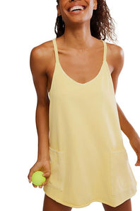 FP Movement Hot Shot Mini Dress for Women in Sunlit Yellow