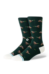 dark green socks with duck pattern HUNTINCREW_A556D25HUN-PINEstancesocks