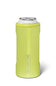 Sparkly slim can cooler in a neon yellow color