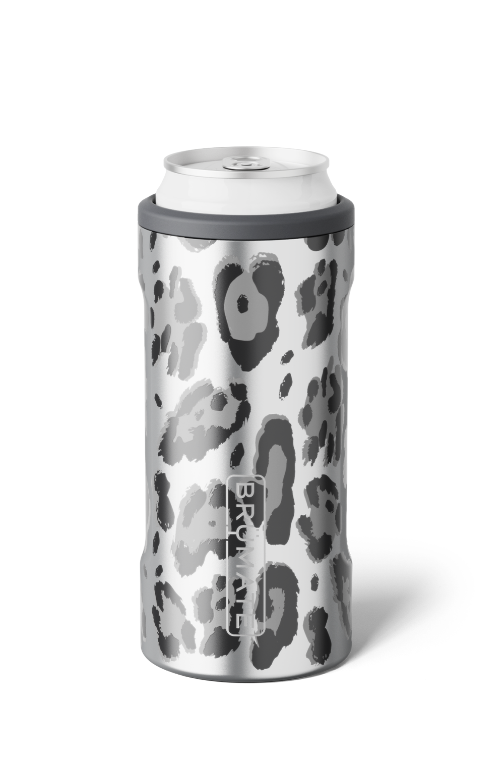 BruMate 12 oz Hopsulator Slim Can Cooler in Metallic Leopard