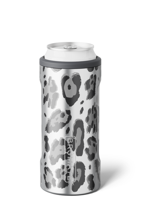 BruMate 12 oz Hopsulator Slim Can Cooler in Metallic Leopard