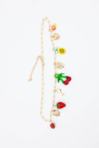 Fruit Charm Necklace in Multi