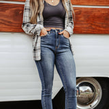Judy Blue Jeans High Rise Skinny Hem Slit Jeans for Women