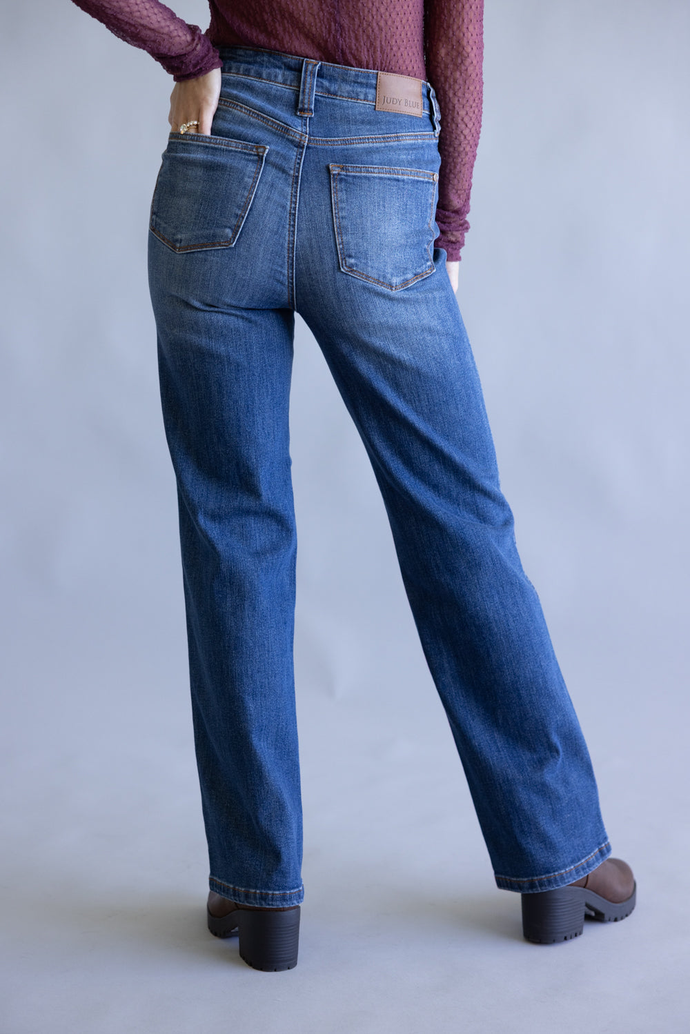 Judy Blue Tummy Control Straight Leg Jeans for Women 