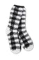 Worlds Softest Fireside Plaid Socks for Women in Black/White  | 76446