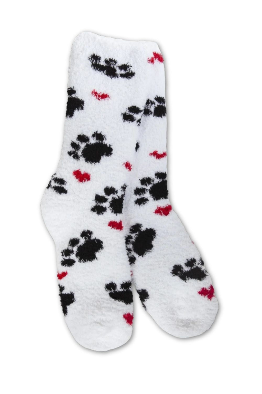 Worlds Softest Fireside Puppy Love Socks for Women in White | 76017