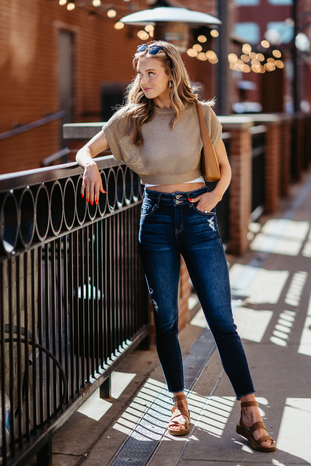 KanCan Danica High Rise Dark Wash Ankle Skinny Jeans for Women