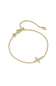 Kendra Scott Cross Gold Crystal Delicate Chain Bracelet in White CZ | 9608805247