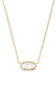 Kendra Scott Elisa Gold Pendant Necklace in Mother-of-Pearl | 4217711454