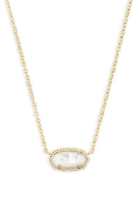 Kendra Scott Elisa Gold Pendant Necklace in Mother-of-Pearl