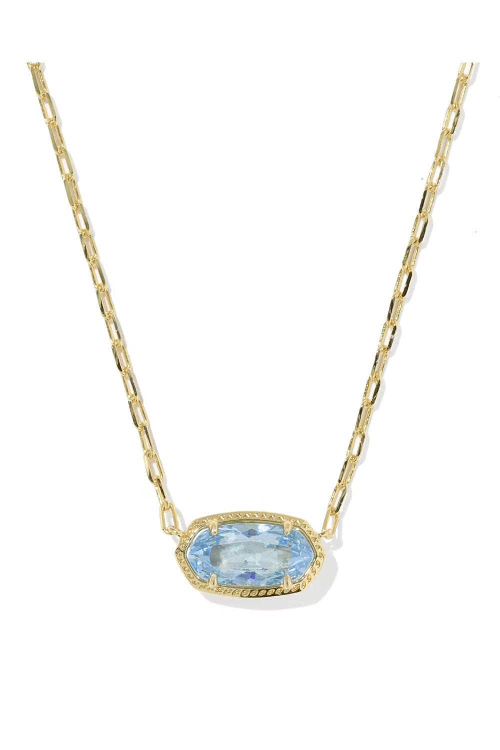 thehighlights ネックレス Kendra Scott Elisa Luxe Gold Short Pendant Necklace in Light Blue