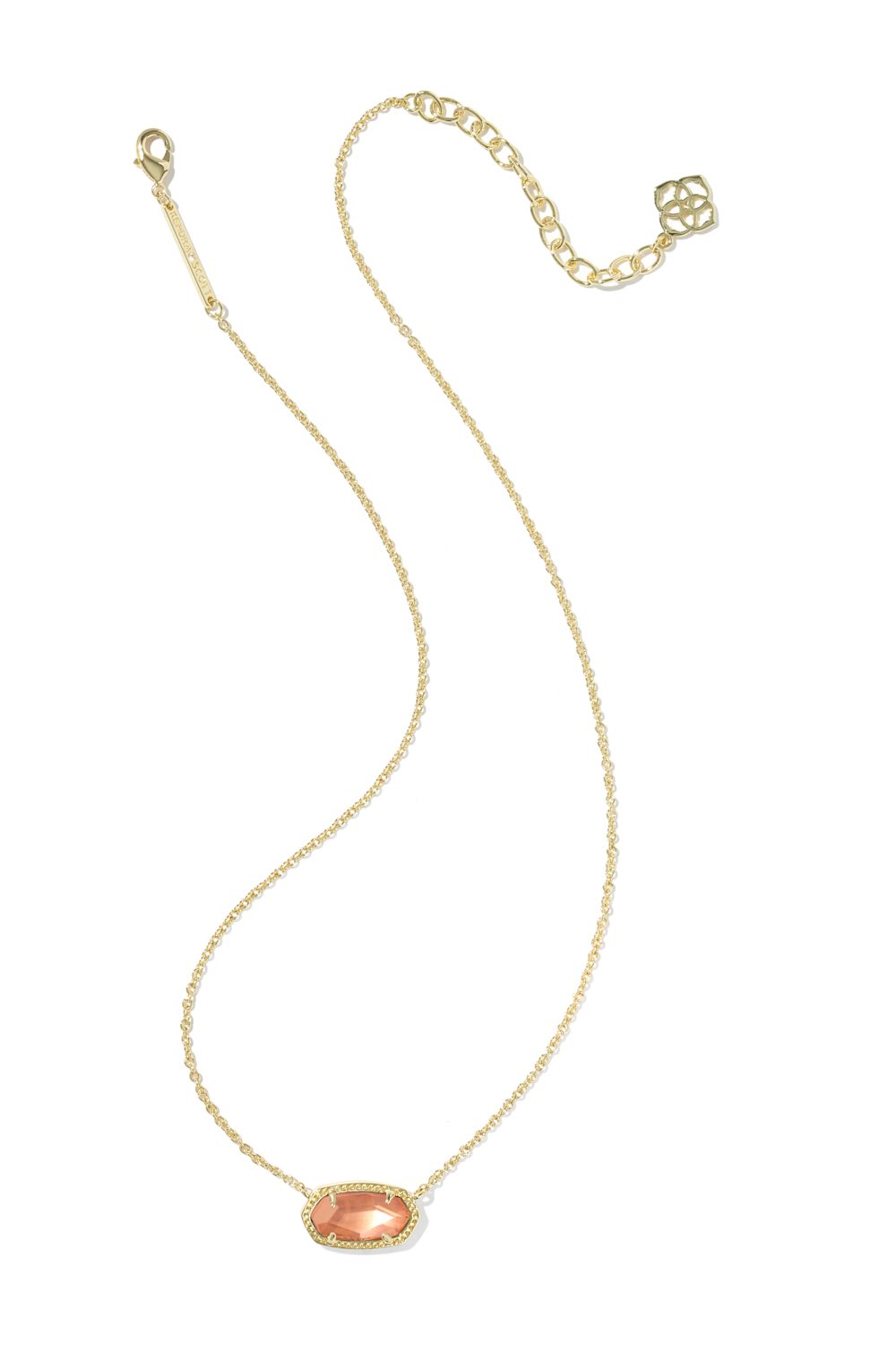 Kendra Scott Elisa Gold Pendant Necklace in Burnt Orange