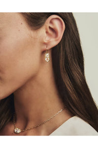 Kendra Scott Lee Luxe Gold Drop Earrings in White CZ | 9608890797