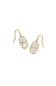 Kendra Scott Lee Luxe Gold Drop Earrings in White CZ | 9608890797