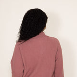 La Miel Mock Neck Sweater for Women in Rosewood