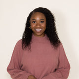 La Miel Mock Neck Sweater for Women in Rosewood