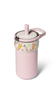 Made for kids, solid pastel pink with white and floral accents 