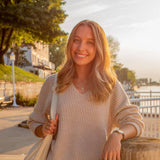 V Neck Sweater for Women in Dark Beige