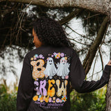 Simply Southern Long Sleeve Shirts Boo Crew T-Shirt for Women in Black